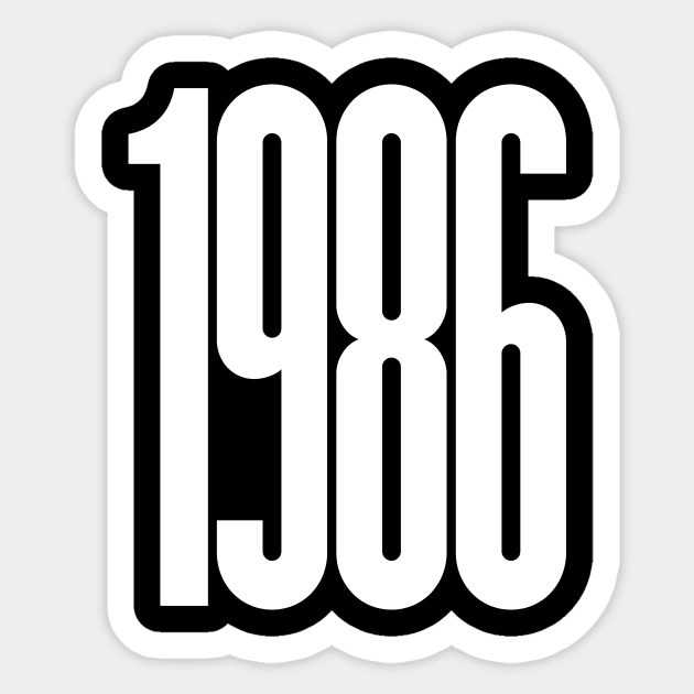 1986 Sticker by Designbot